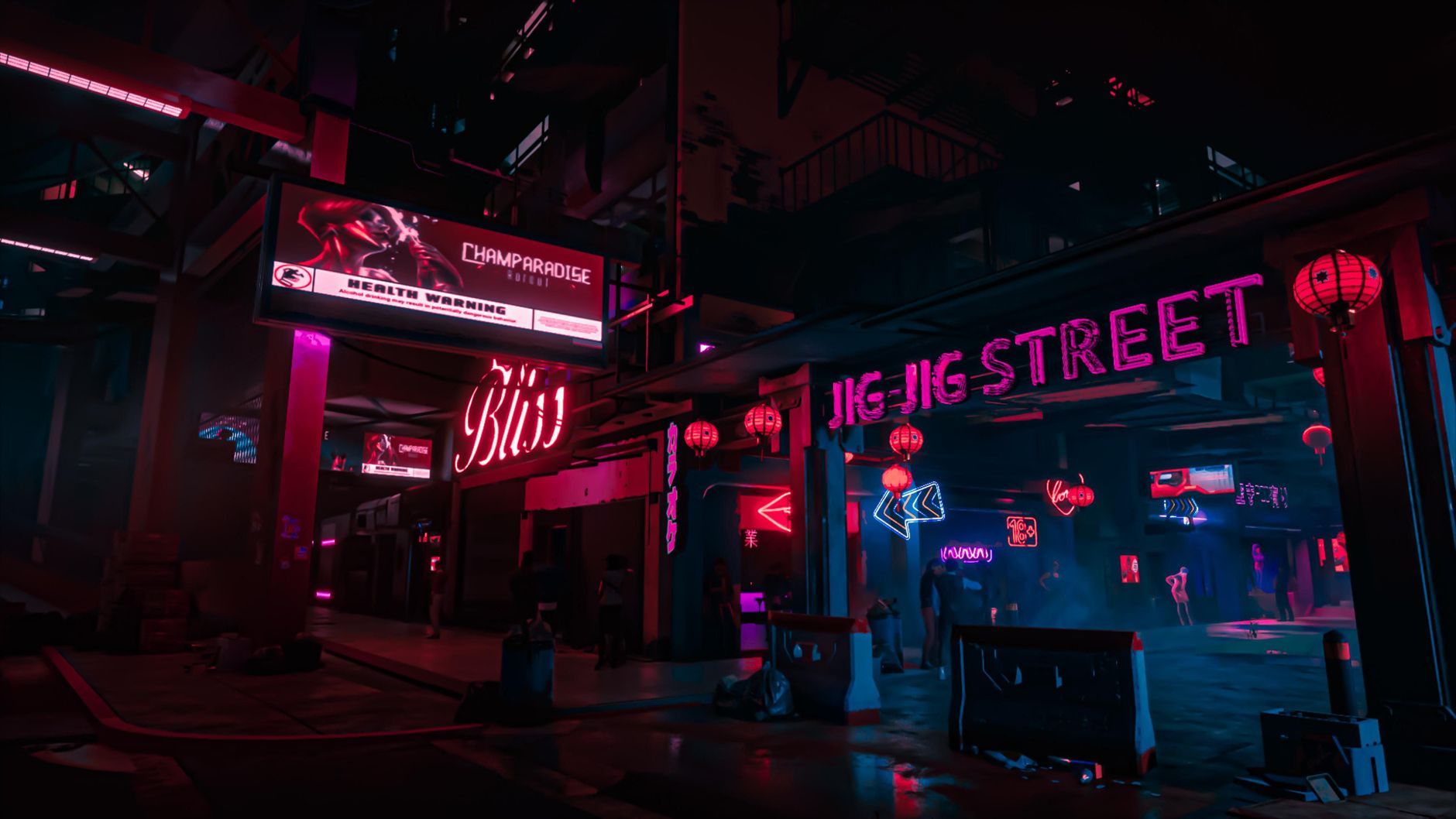 Ação futurista cyberpunk neon
